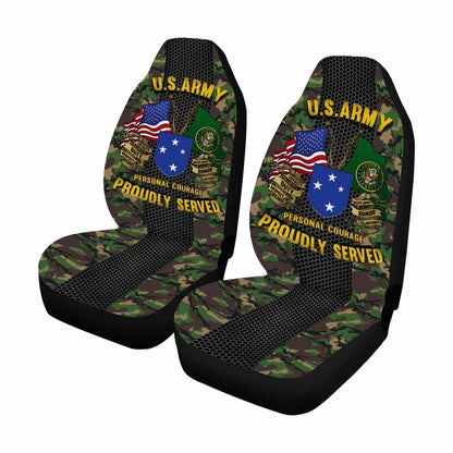 Us Seat Covers, US Army 23rd Infantry Division Car Seat Covers, Military Car Seat Covers