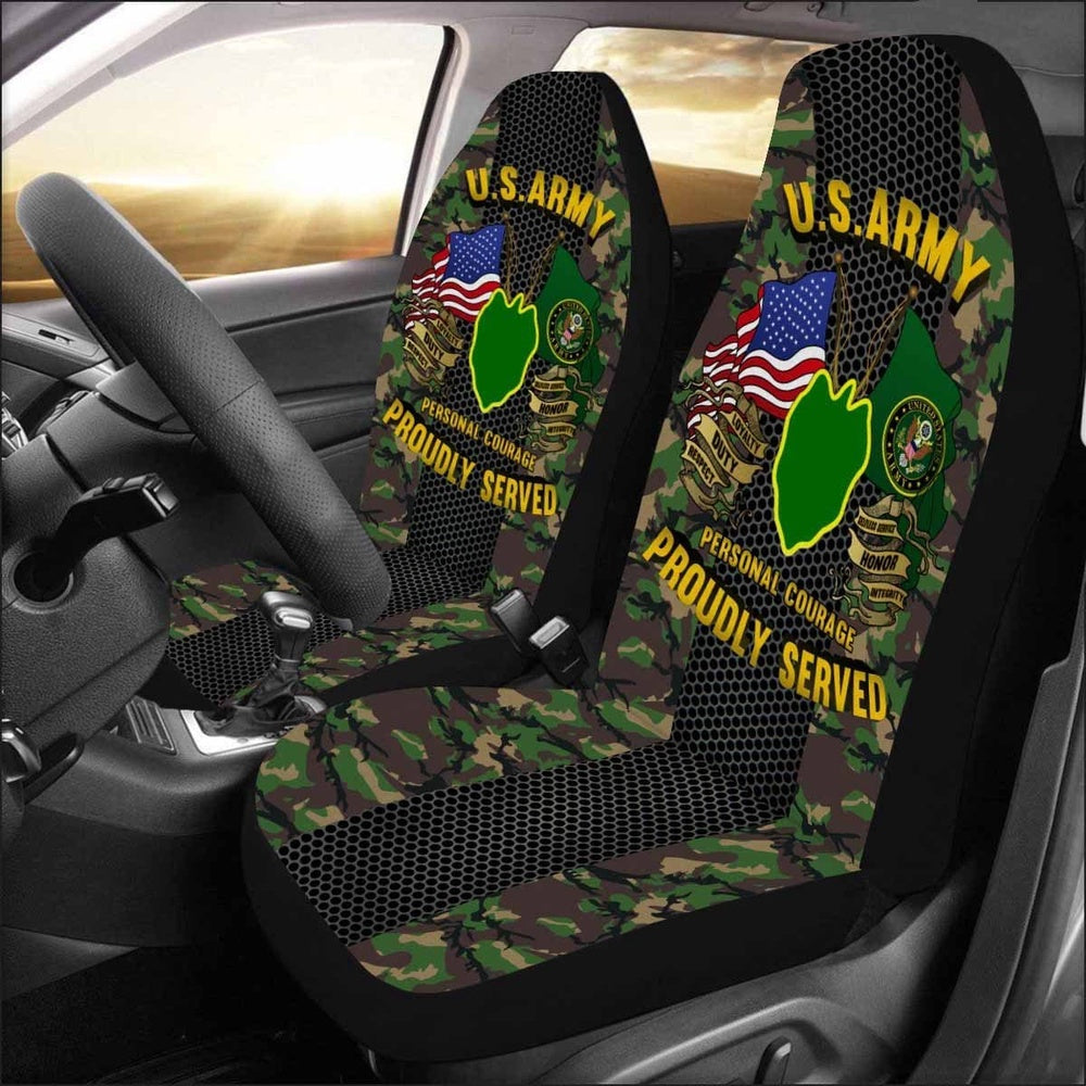 Us Seat Covers, US Army 24th Infantry Division Car Seat Covers, Military Car Seat Covers