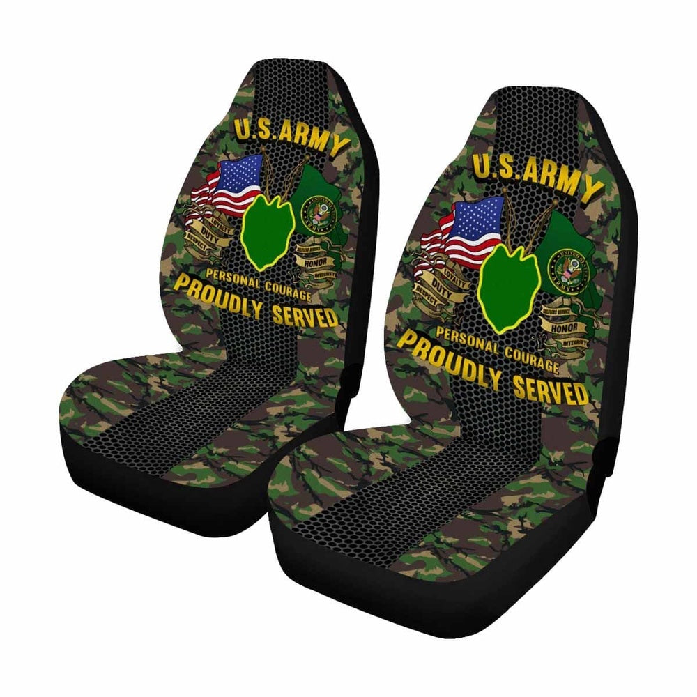 Us Seat Covers, US Army 24th Infantry Division Car Seat Covers, Military Car Seat Covers