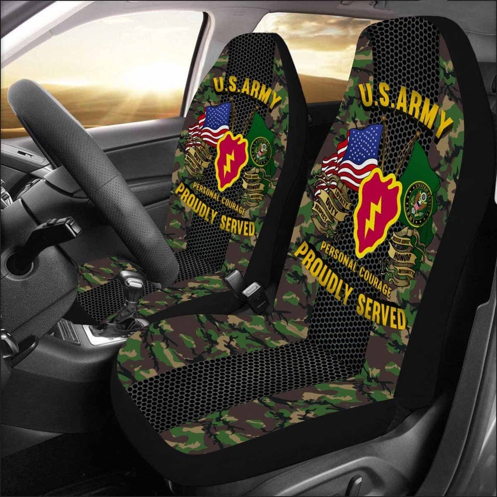 Us Seat Covers, US Army 25th Infantry Division Car Seat Covers, Military Car Seat Covers
