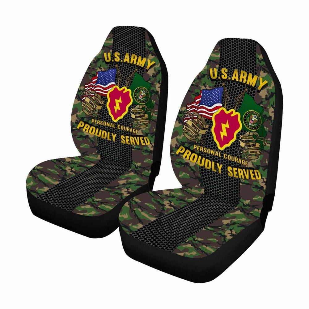 Us Seat Covers, US Army 25th Infantry Division Car Seat Covers, Military Car Seat Covers