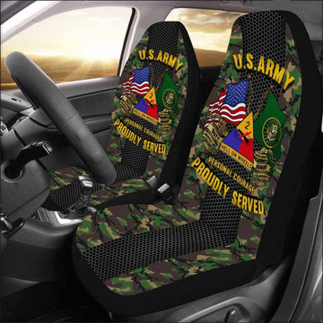 Us Seat Covers, US Army 2nd Armored Division Car Seat Covers, Military Car Seat Covers