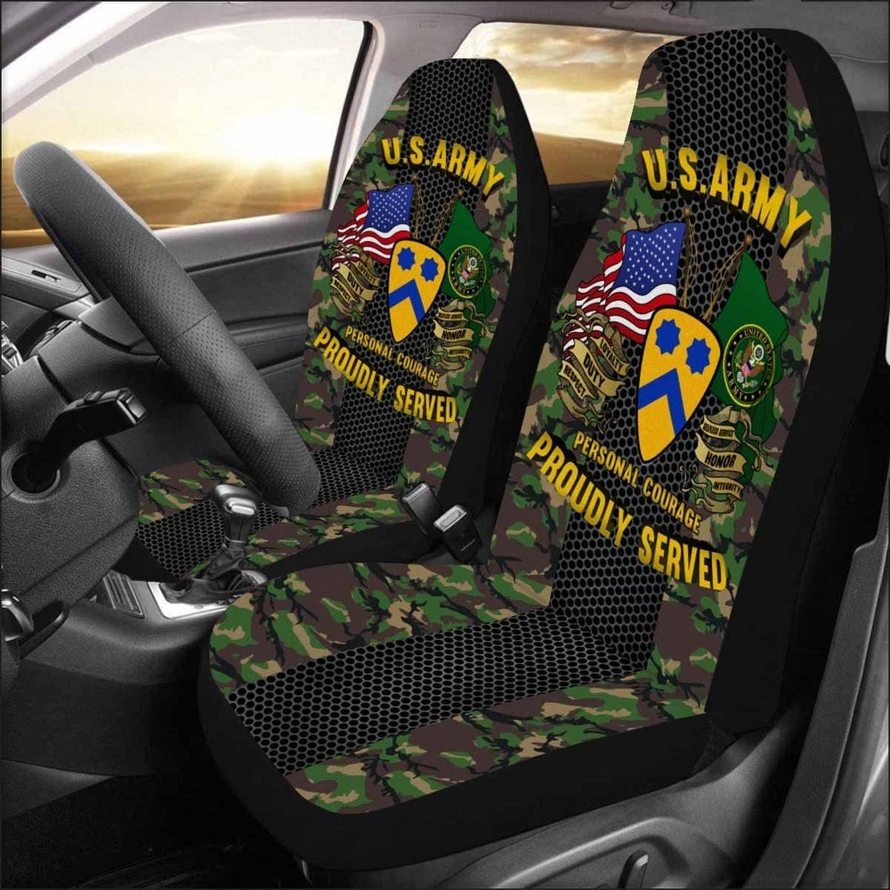 Us Seat Covers, US Army 2nd Cavalry Division Car Seat Covers, Military Car Seat Covers