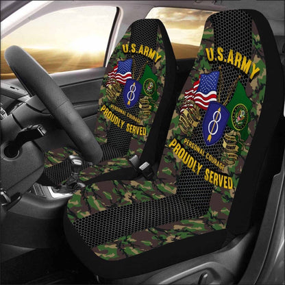 Us Seat Covers, US Army 8th Infantry Division Car Seat Covers, Military Car Seat Covers