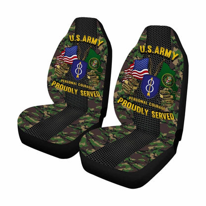 Us Seat Covers, US Army 8th Infantry Division Car Seat Covers, Military Car Seat Covers