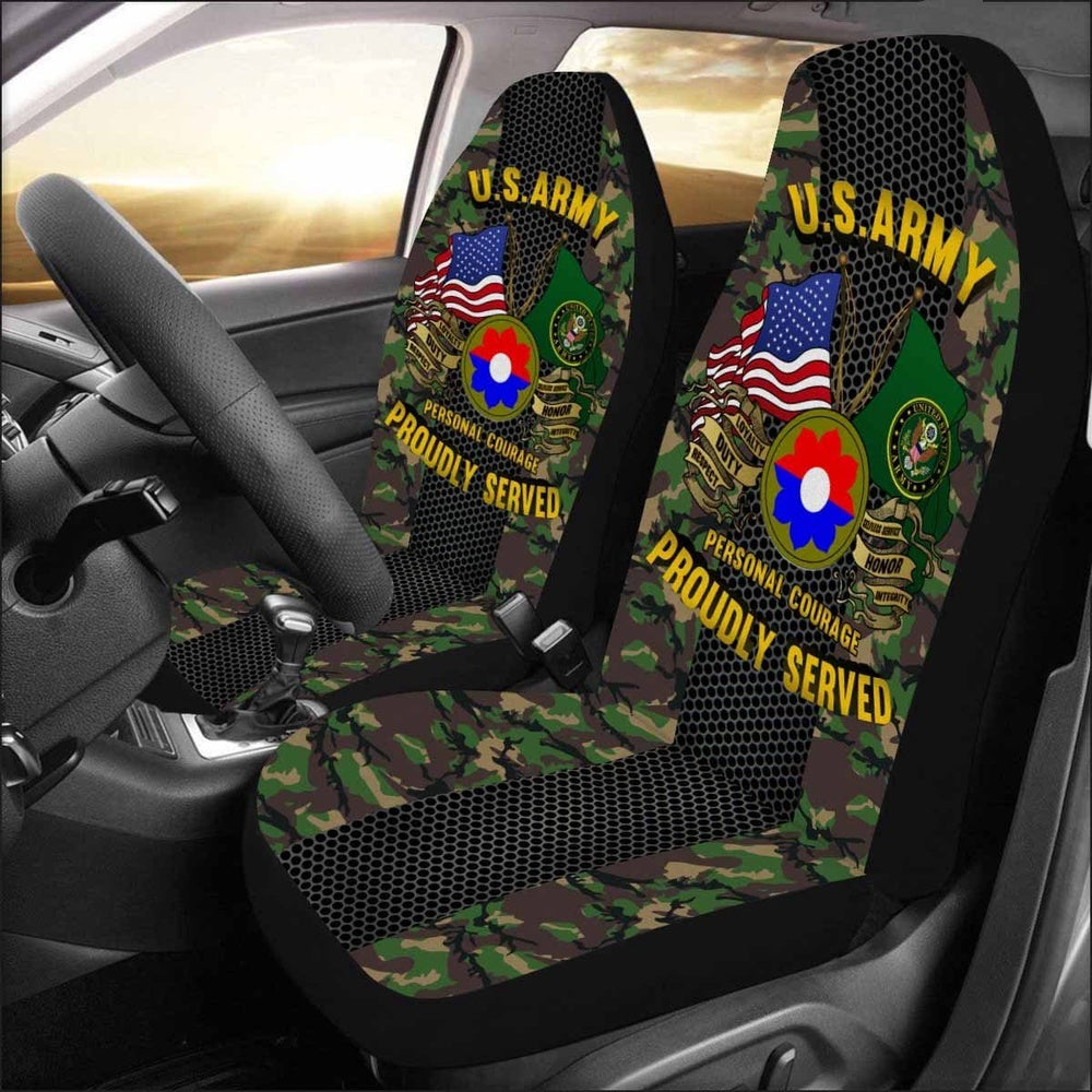 Us Seat Covers, US Army 9th Infantry Division Car Seat Covers, Military Car Seat Covers