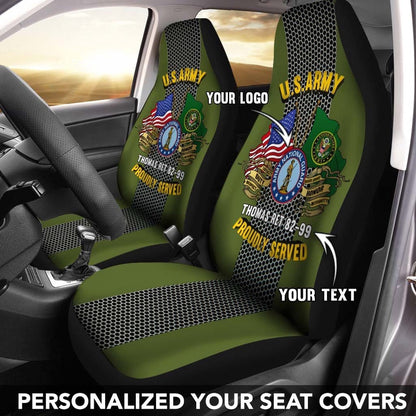 Us Seat Covers, US Army Branch Personalized Car Seat Covers, Military Car Seat Covers