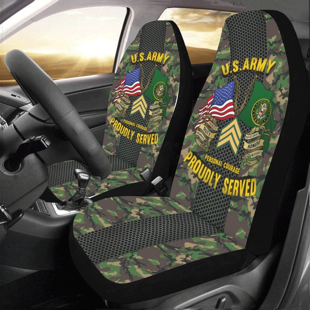 Us Seat Covers, US Army E-5 Sergeant E5 SGT Noncommissioned Officer Car Seat Covers, Military Car Seat Covers