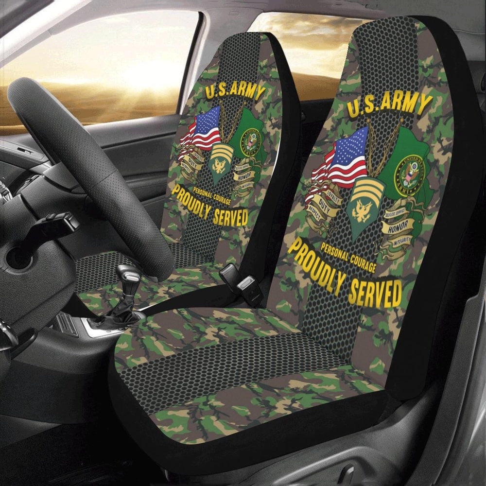 Us Seat Covers, US Army E-7 SPC E7 SP7 Specialist 7 Master Specialist Car Seat Cover Car Seat Covers, Military Car Seat Covers