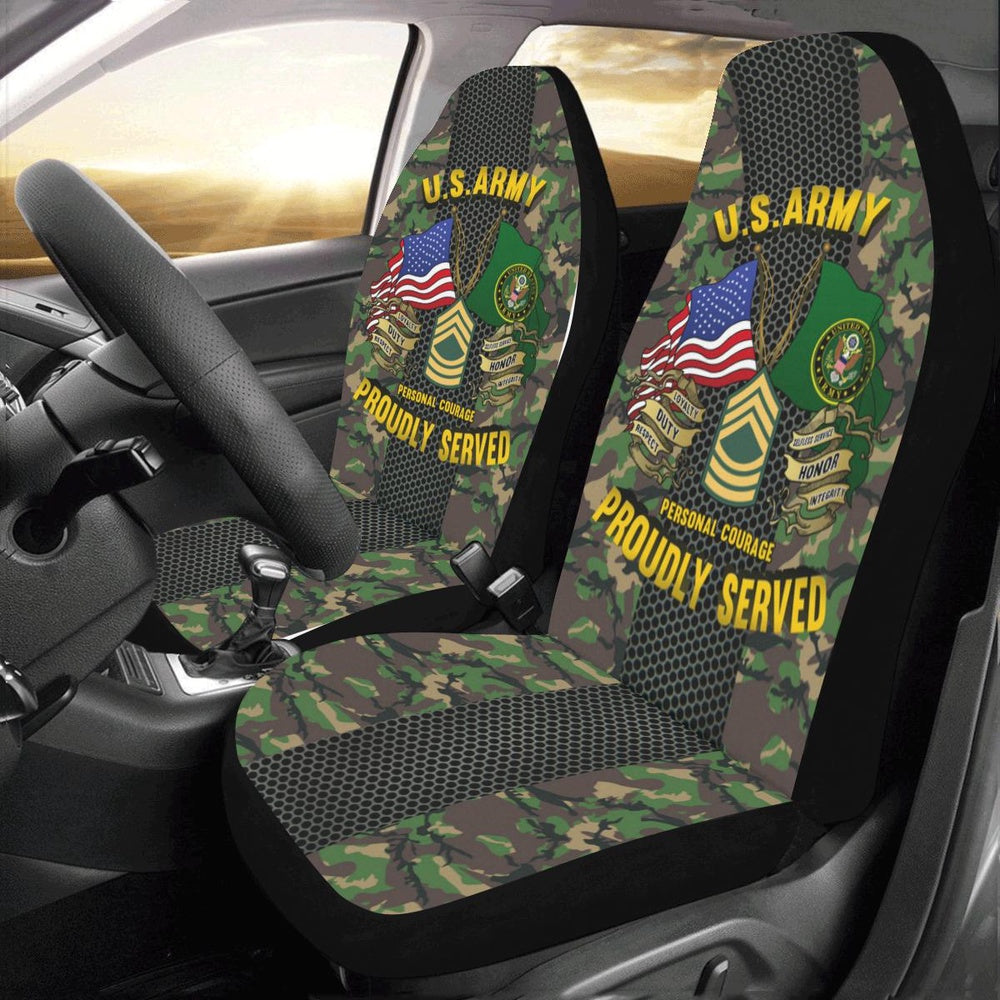 Us Seat Covers, US Army E-8 Master Sergeant E8 MSG Noncommissioned Officer Car Seat Covers, Military Car Seat Covers