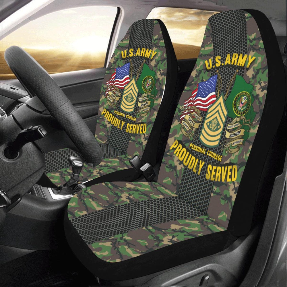 Us Seat Covers, US Army E-9 Sergeant Major of the Army E9 SMA Noncommissioned Officer Car Seat Covers, Military Car Seat Covers