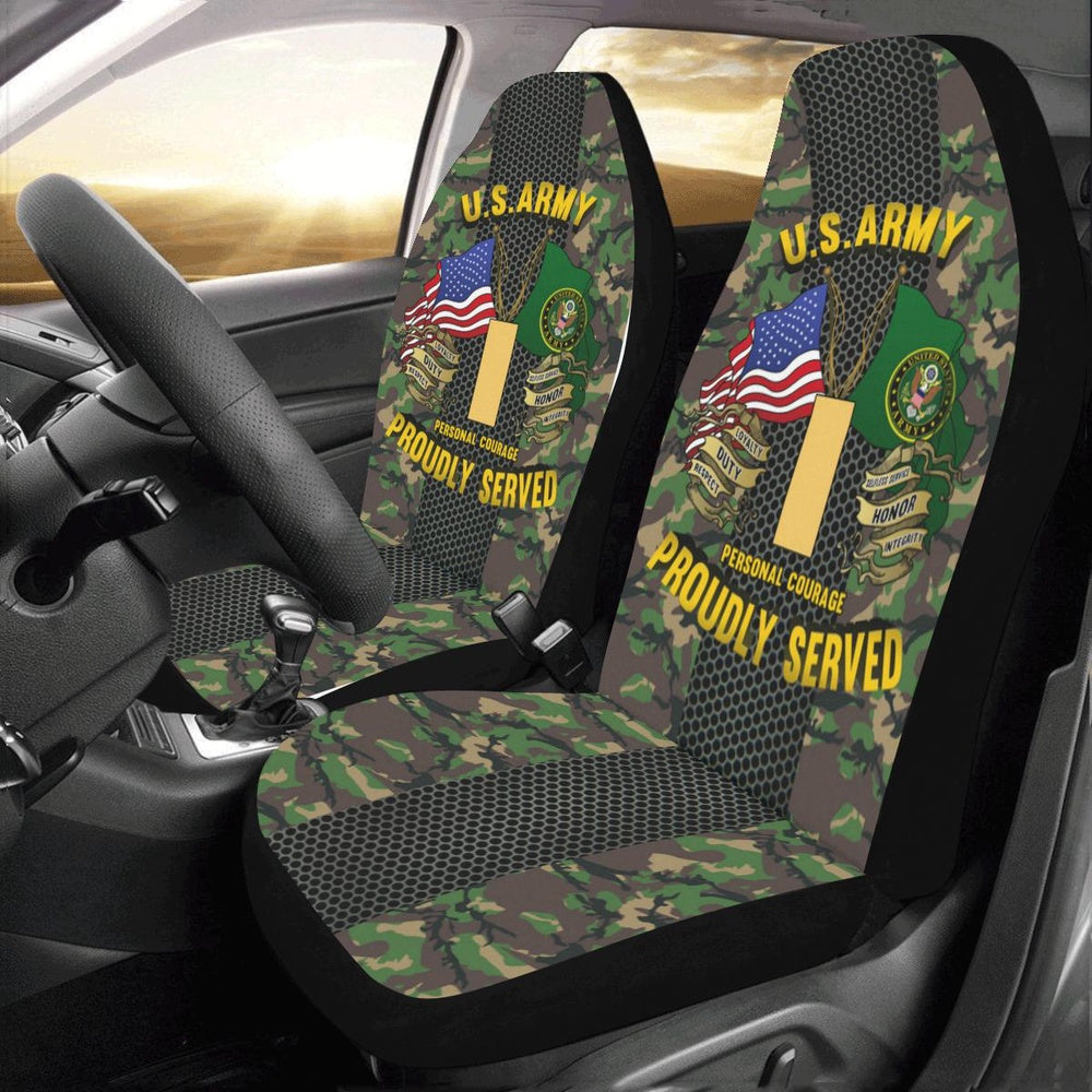 Us Seat Covers, US Army O-1 Second Lieutenant O1 2LT Commissioned Officer Car Seat Covers, Military Car Seat Covers