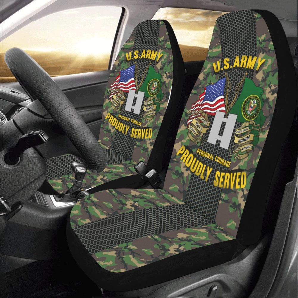 Us Seat Covers, US Army O-3 Captain O3 CPT Commissioned Officer Car Seat Covers, Military Car Seat Covers
