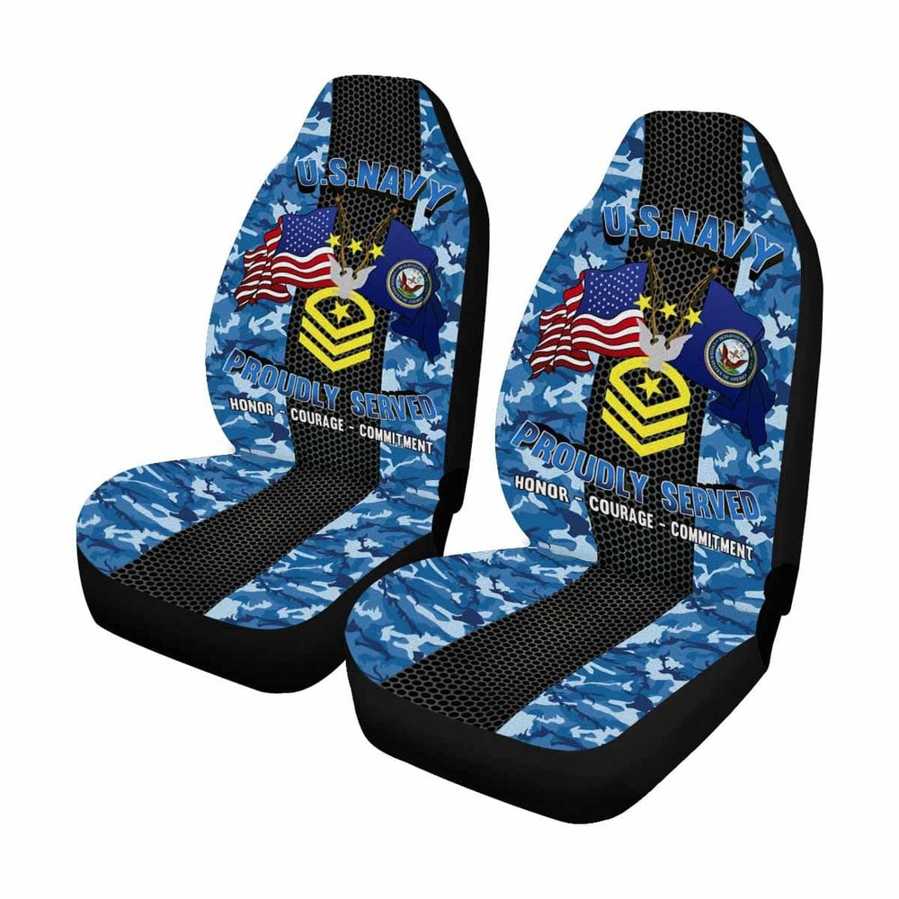 Us Seat Covers, US Navy E-9 Master Chief Petty Officer Of The Navy E9 MCPON Collar Device Car Seat Covers, Military Car Seat Covers
