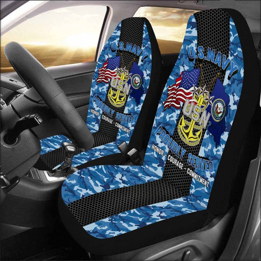 Us Seat Covers, US Navy E-9 Master Chief Petty Officer Of The Navy E9 MCPON Senior Enlisted Advisor Collar Device Car Seat Covers, Military Car Seat Covers