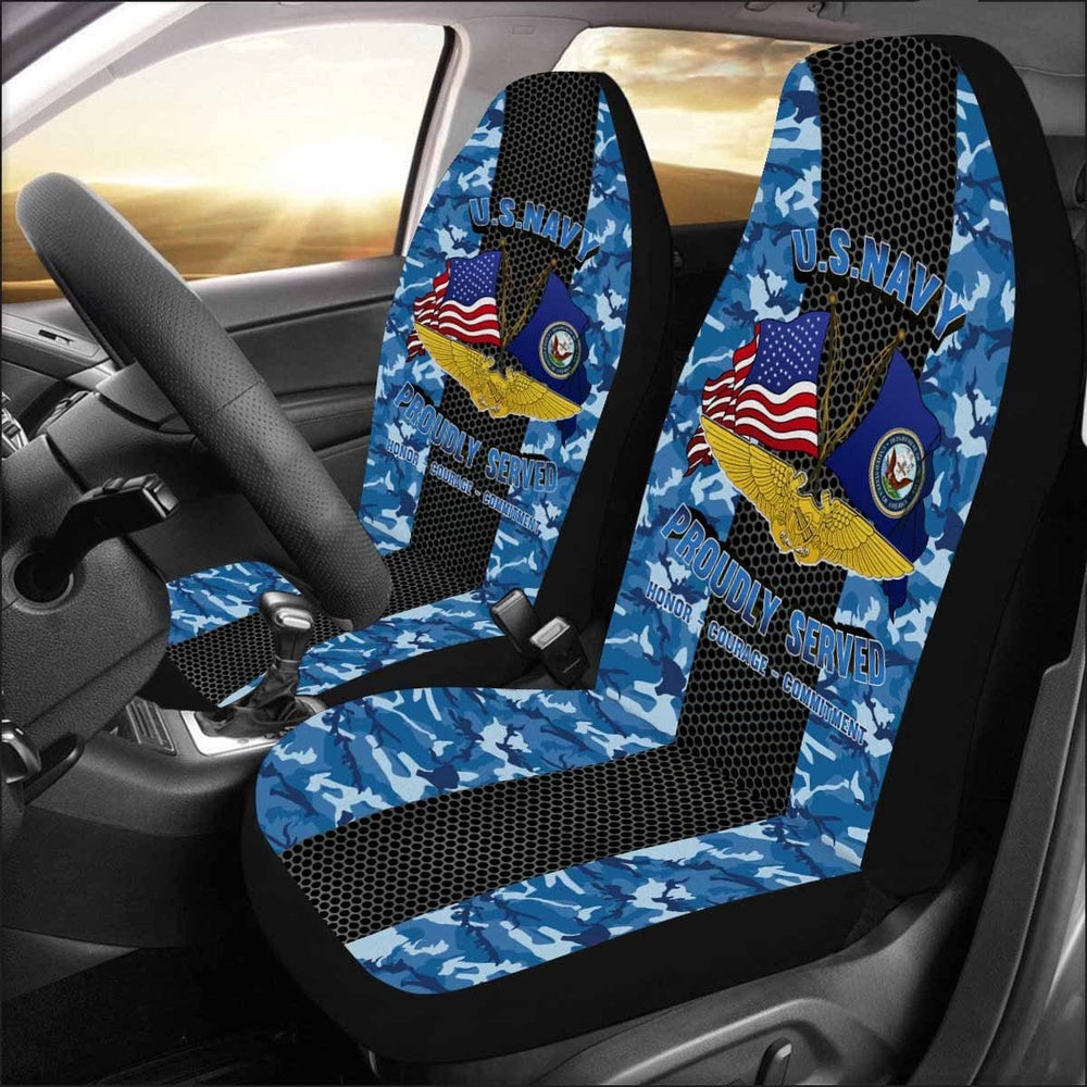 Us Seat Covers, US Navy Naval Astronaut Flight Officer Car Seat Covers, Military Car Seat Covers