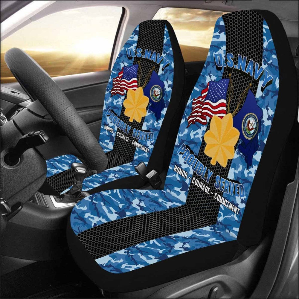 Us Seat Covers, US Navy O-4 Lieutenant Commander O4 LCDR Junior Officer Car Seat Covers, Military Car Seat Covers