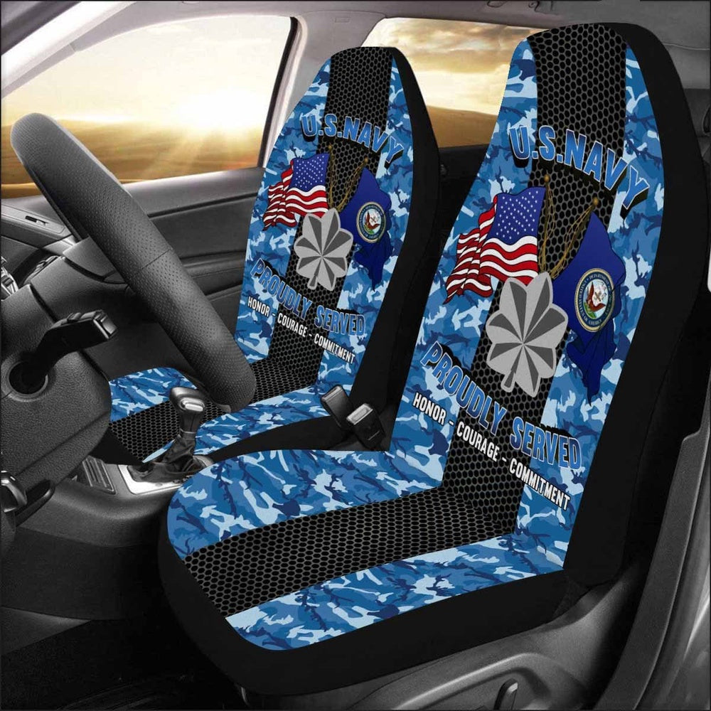 Us Seat Covers, US Navy O-5 Commander O5 CDR Senior Officer Car Seat Covers, Military Car Seat Covers