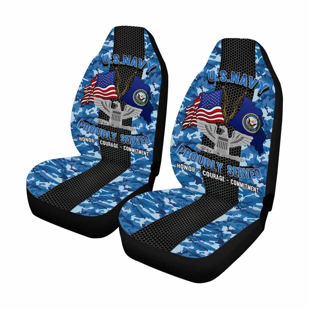 Us Seat Covers, US Navy O-6 Captain O6 CAPT Senior Officer Car Seat Covers, Military Car Seat Covers