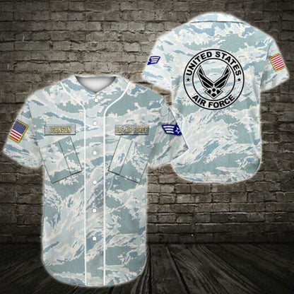 Veteran Baseball Jersey, Custom Baseball Shirt US Air force DH31 All Over Printed