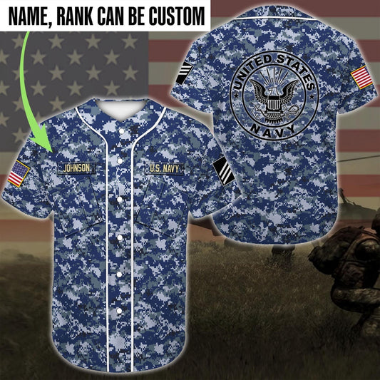 Veteran Baseball Jersey, Custom Baseball Shirt US Navy DH31 All Over Printed