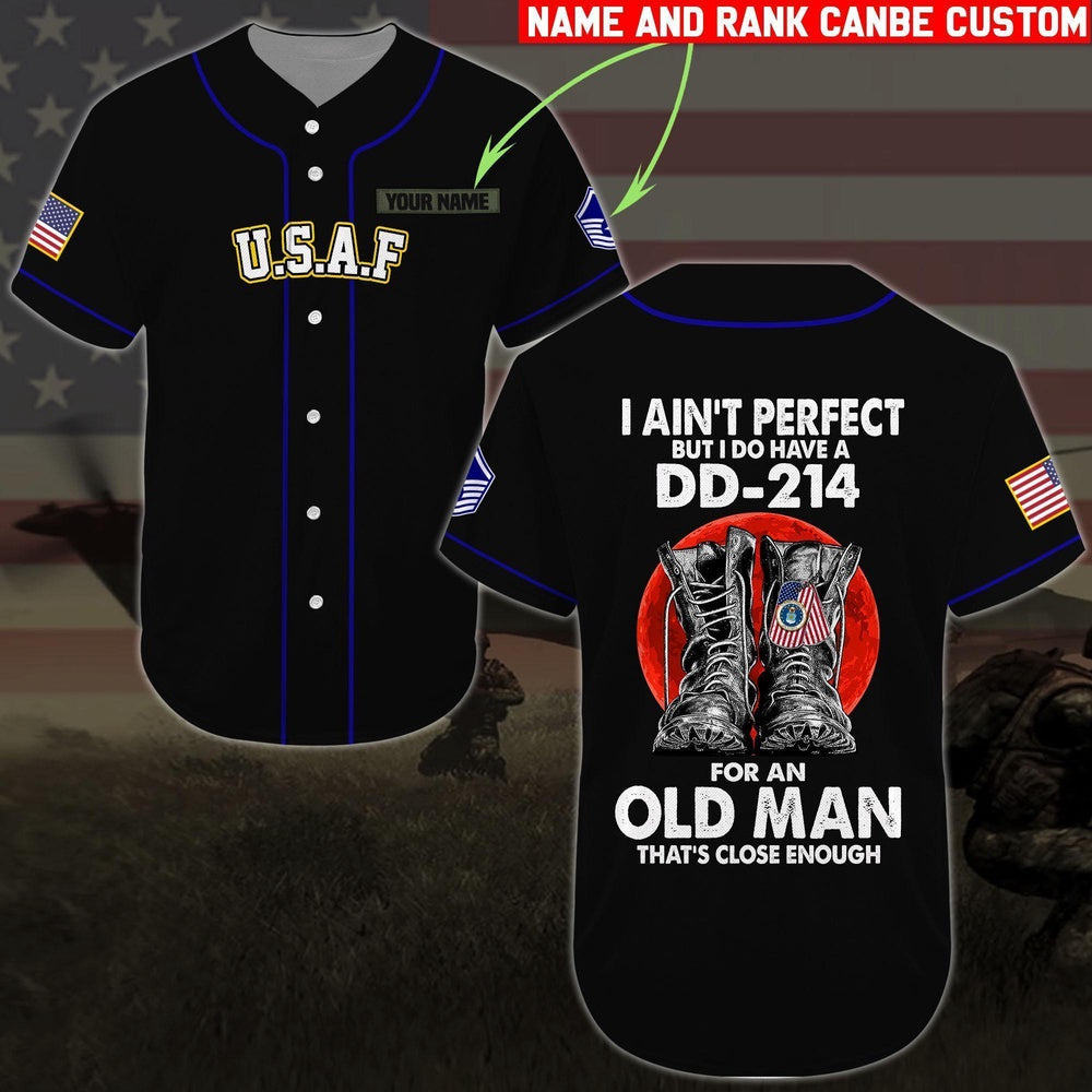 Veteran Baseball Jersey, Custom Baseball Shirt United States Air Force Baseball Jersey All Over Printed