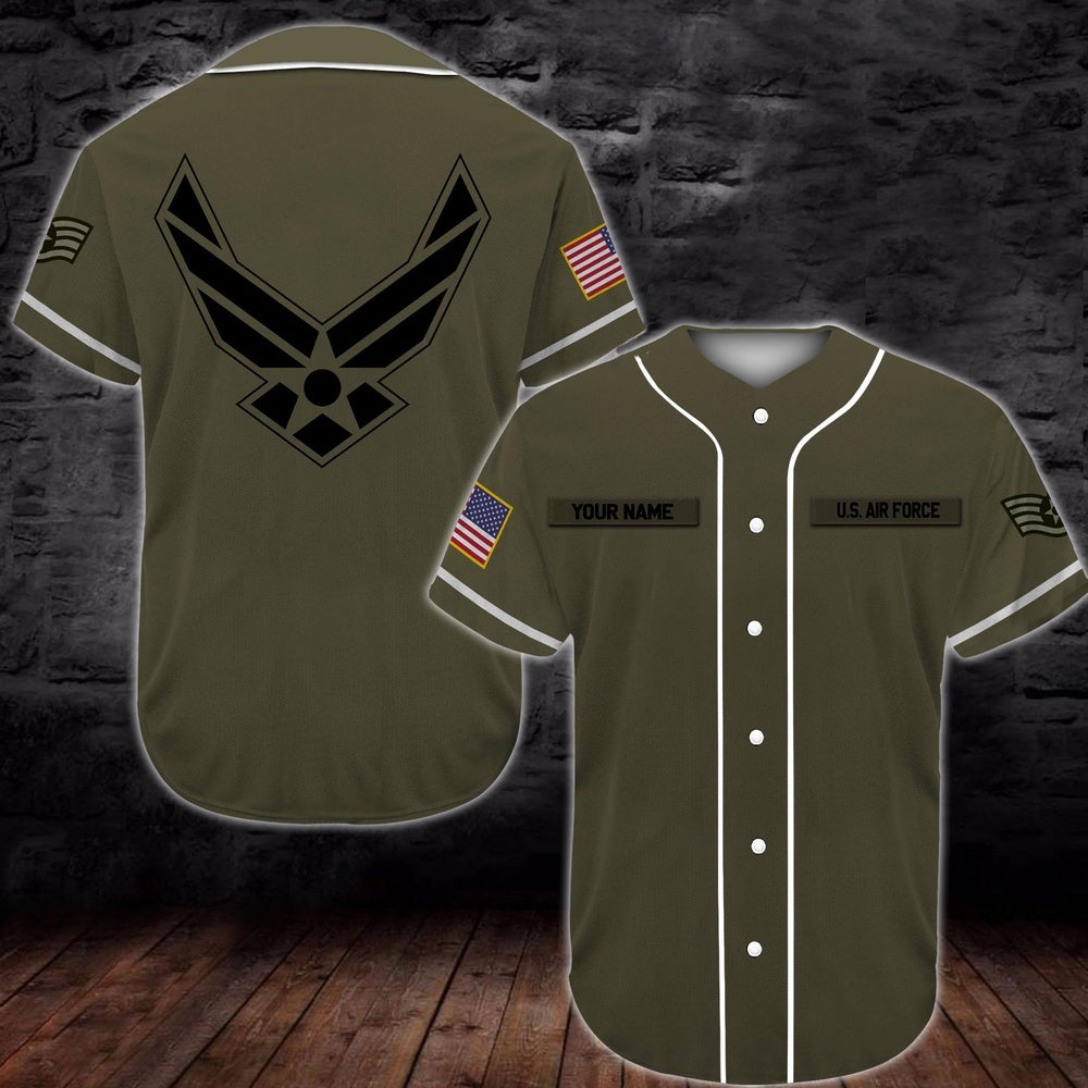 Veteran Baseball Jersey, Custom Baseball Shirt United States Air Force DH15 All Over Printed