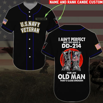 Veteran Baseball Jersey, Custom Baseball Shirt United States Navy  veteran Baseball Jersey All Over Printed