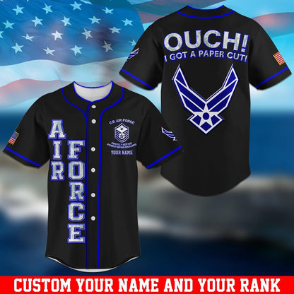 Veteran Baseball Jersey, US Airforce Military Baseball Shirt Custom Your Name And Your Rank Jersey Shirt