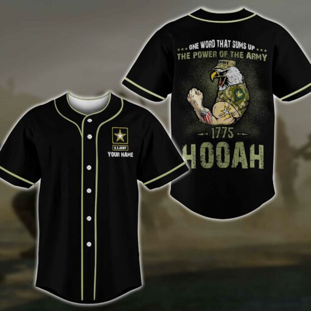 Veteran Baseball Jersey, US Army Military Baseball Shirt, Custom Shirt, Military Gifts