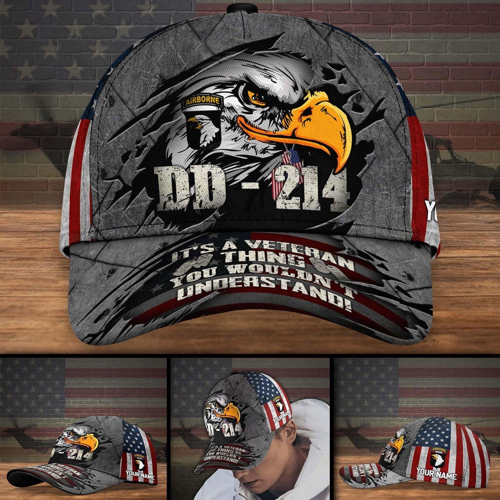 Veteran Cap, 101st Airborne Division DD 214 It's A Veteran Thing, You Wouldn't Understand Veteran Militarty Hat Cap