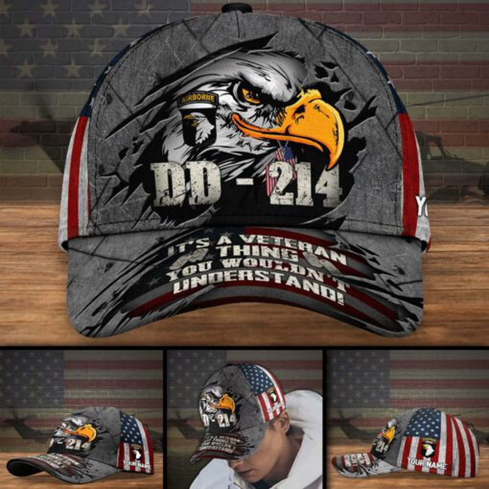 Veteran Cap, 101st Airborne Division DD 214 It's A Veteran Thing, You Wouldn't Understand Veteran Militarty Hat Cap