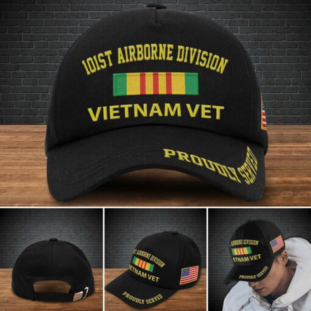 Veteran Cap, 101st Airborne Division Military Cap , Proudly Served Veteran Gifts, Vietnam Vet