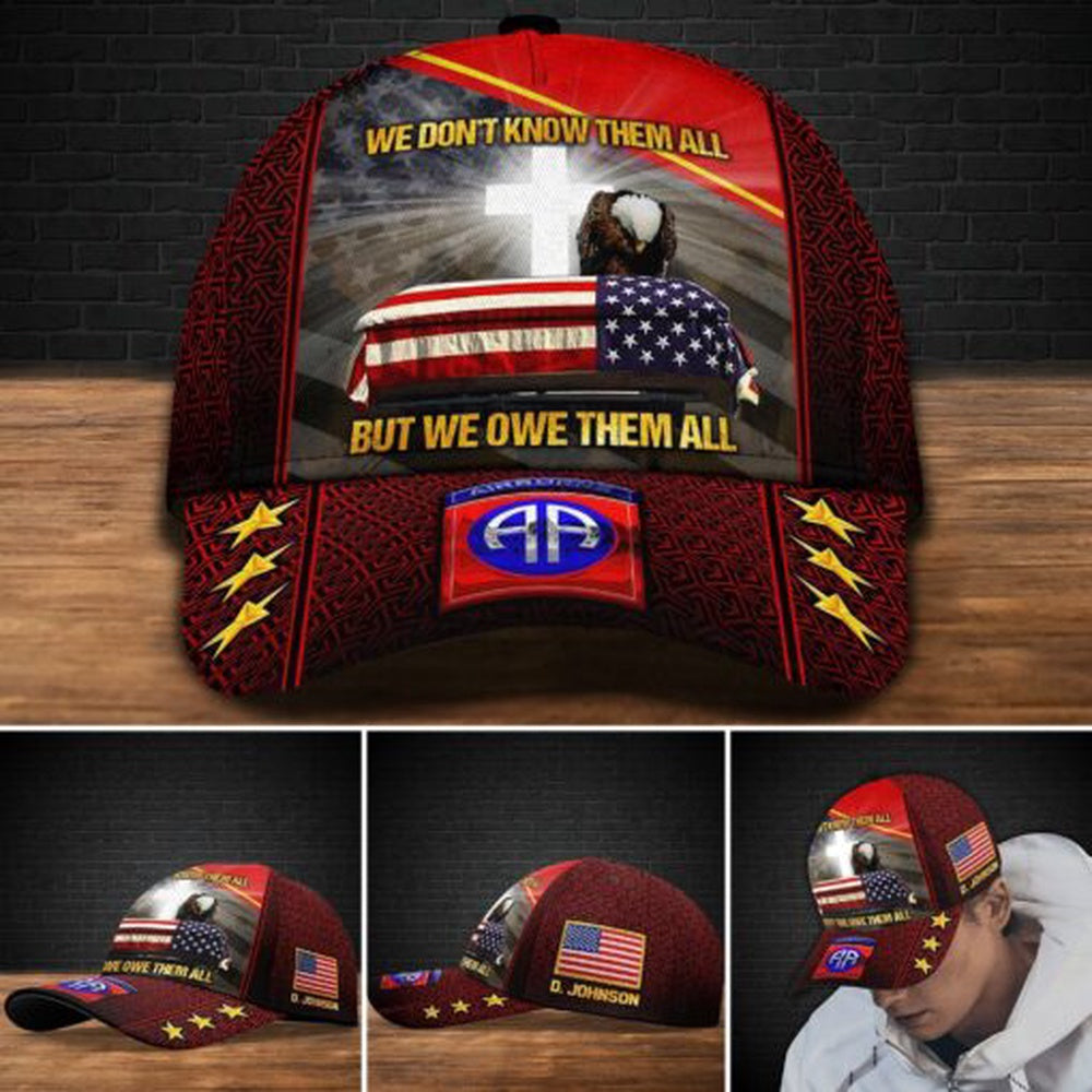 Veteran Cap, 82nd Airborne Veteran Hat Cap, Custom Gifts For Veteran, Dad Gifts, Gifts For Dad