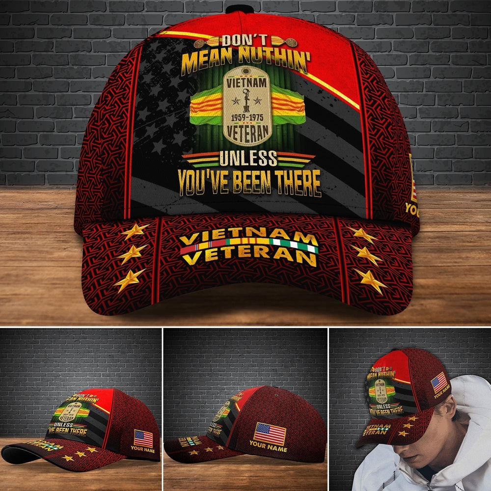 Veteran Cap, Dont Mean Nuthin' Vietnam Veteran Cap Custom Cap