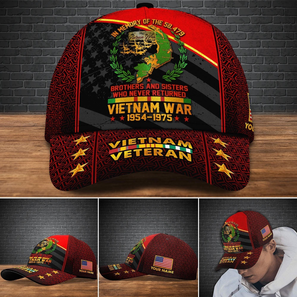 Veteran Cap, In Memory Of The Vietnam Veteran Cap Custom Cap