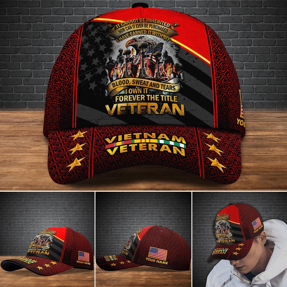 Veteran Cap, It Cannot Be Inherited Vietnam Veteran Cap Custom Cap