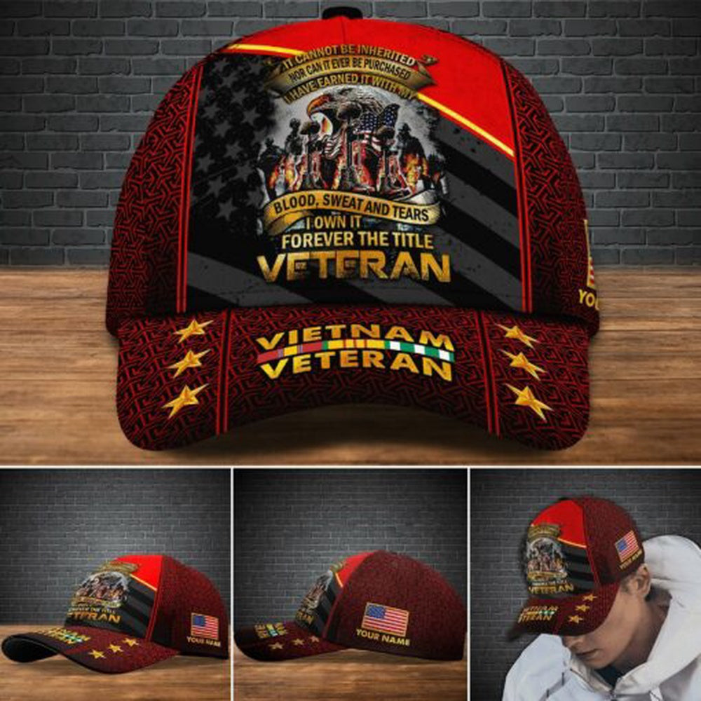 Veteran Cap, It Cannot Be Inherited Vietnam Veteran Cap Custom Cap