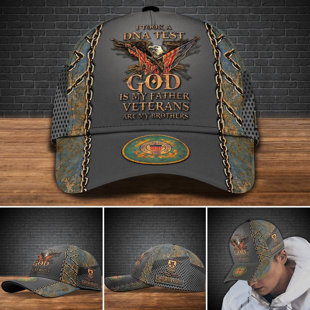 Veteran Cap, US Coast Guard Military Cap Custom Cap, Gift For Veterans