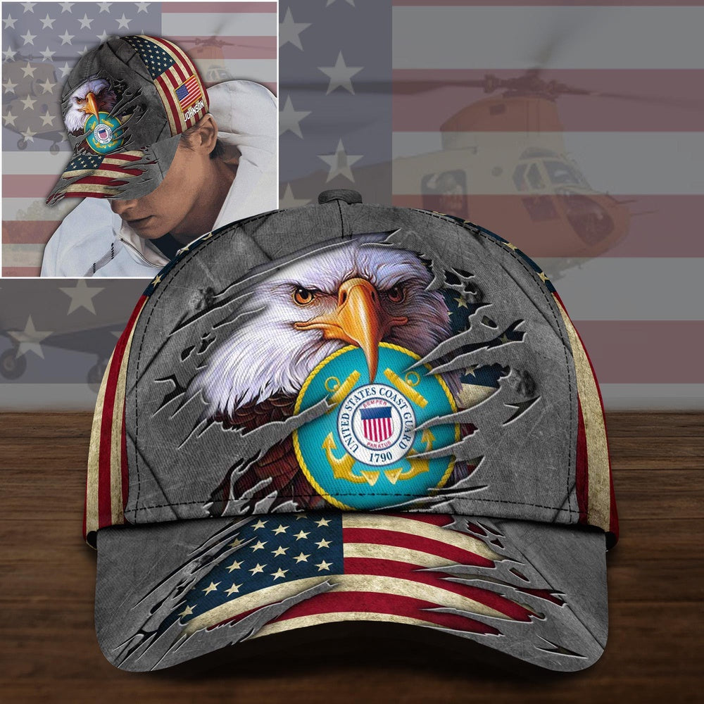 Veteran Cap, US Coast Guard Military Cap, Veteran Cap, Custom Your Cap