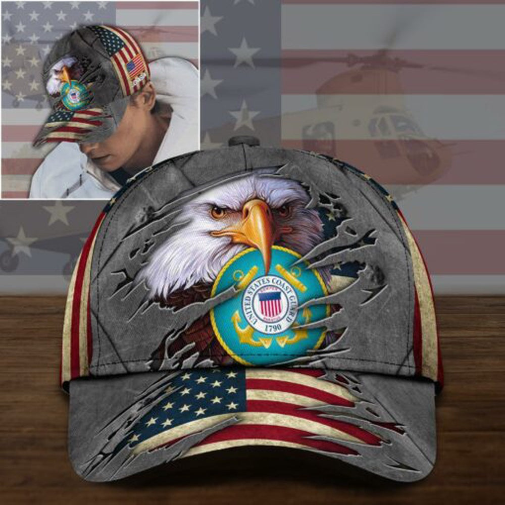 Veteran Cap, US Coast Guard Military Cap, Veteran Cap, Custom Your Cap