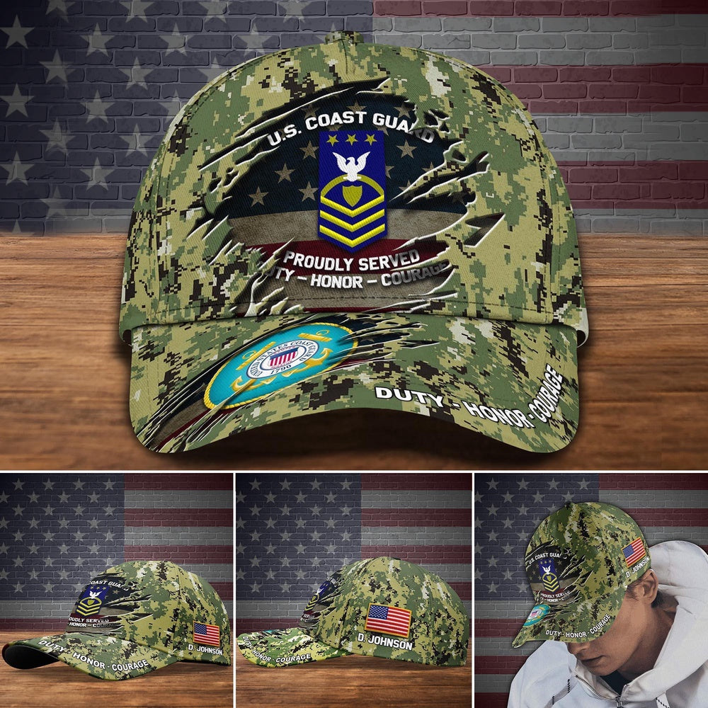 Veteran Cap, US Coast Guard US Military Hat Cap, Veteran Cap, Custom Cap, Gifts For Him