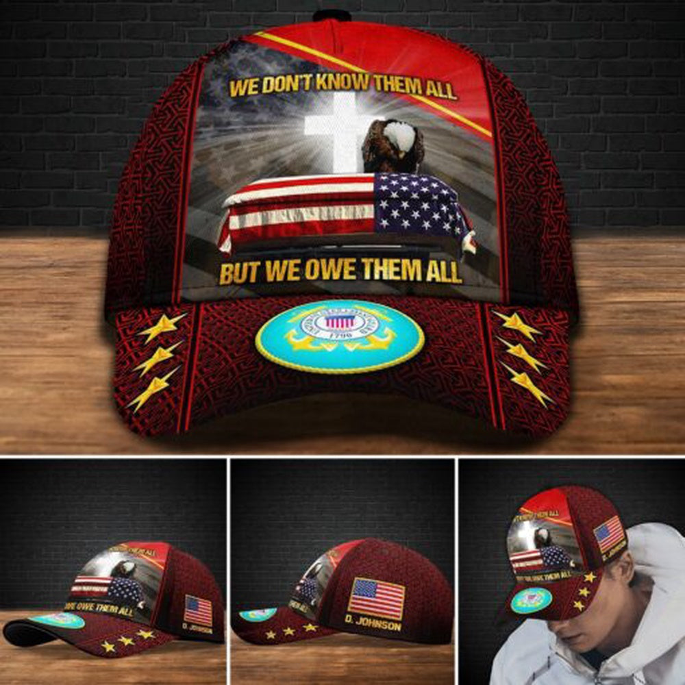 Veteran Cap, US Coast Guard Veteran Hat Cap, Custom Gifts For Veteran, Dad Gifts, Gifts For Dad