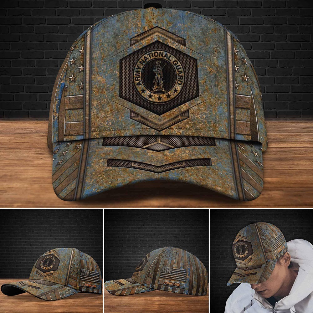 Veteran Cap, US National Guard Military Veteran Hat Cap Custom Cap