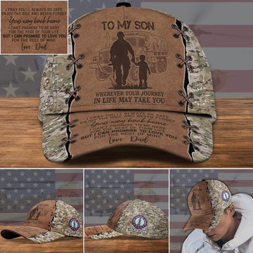 Veteran Cap, US National Guard Military Veteran Hat Cap, To My Son Gifts Custom Cap