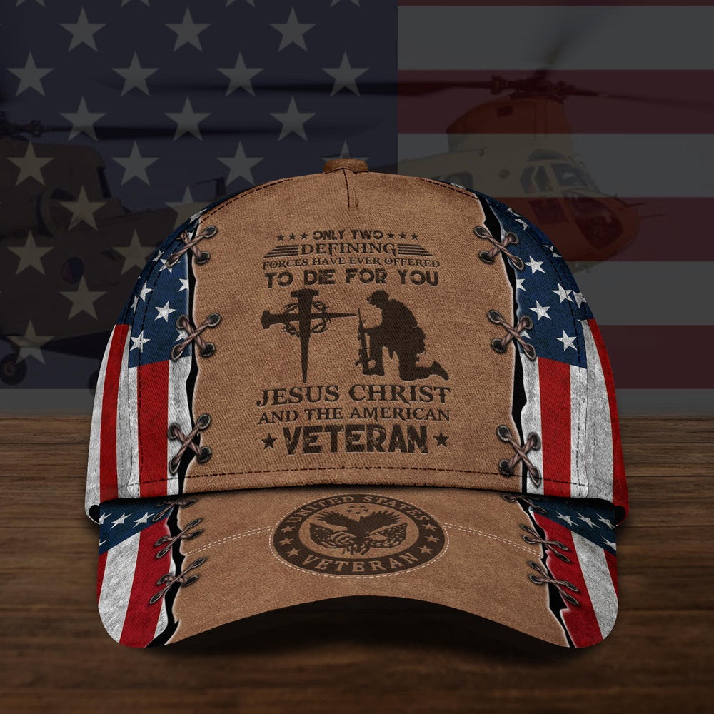 Veteran Cap, US Veteran Jesus Christ And The American Veteran Baseball Cap