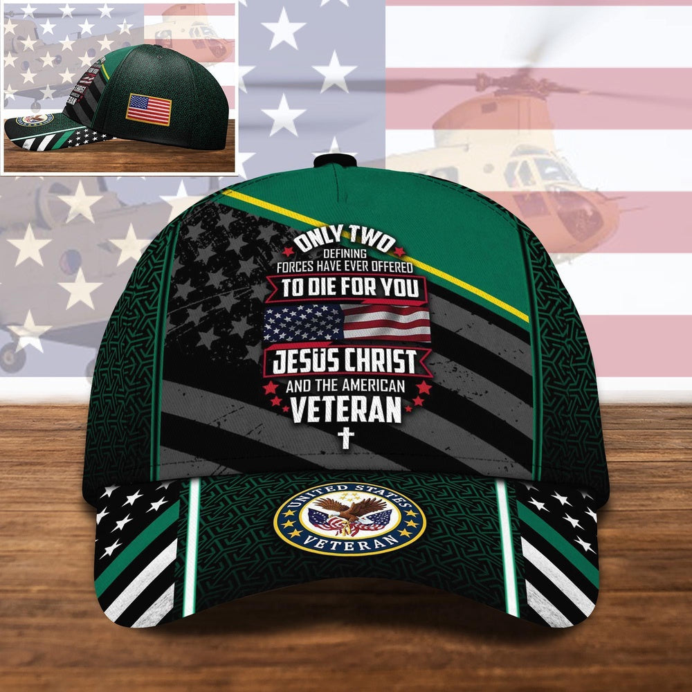 Veteran Cap, US Veteran Jesus Christ And The American Veteran Cap