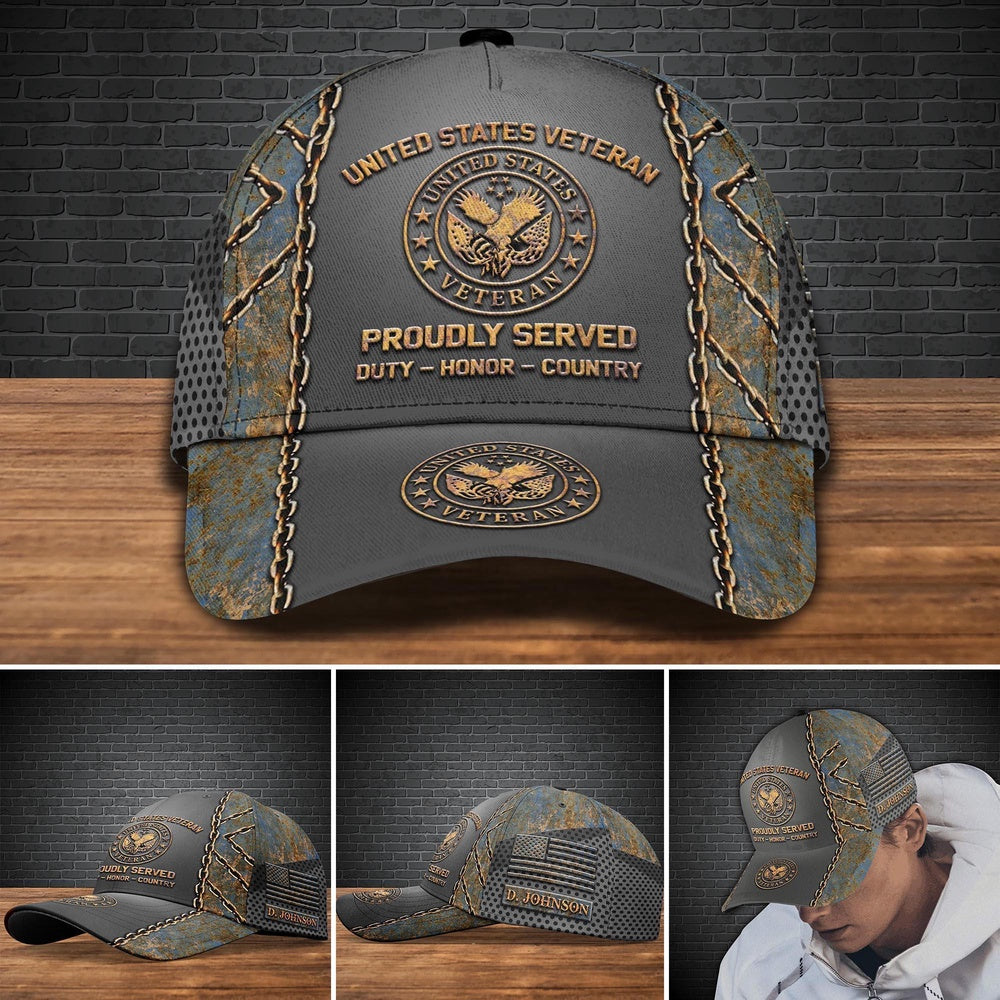 Veteran Cap, US Veteran Military Cap Custom Your Name , Military Gifts
