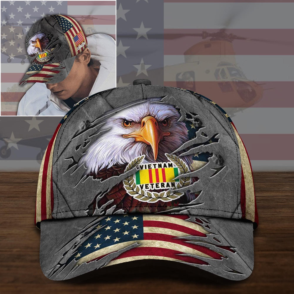 Veteran Cap, US Veteran Military Cap, Veteran Cap, Custom Your Cap