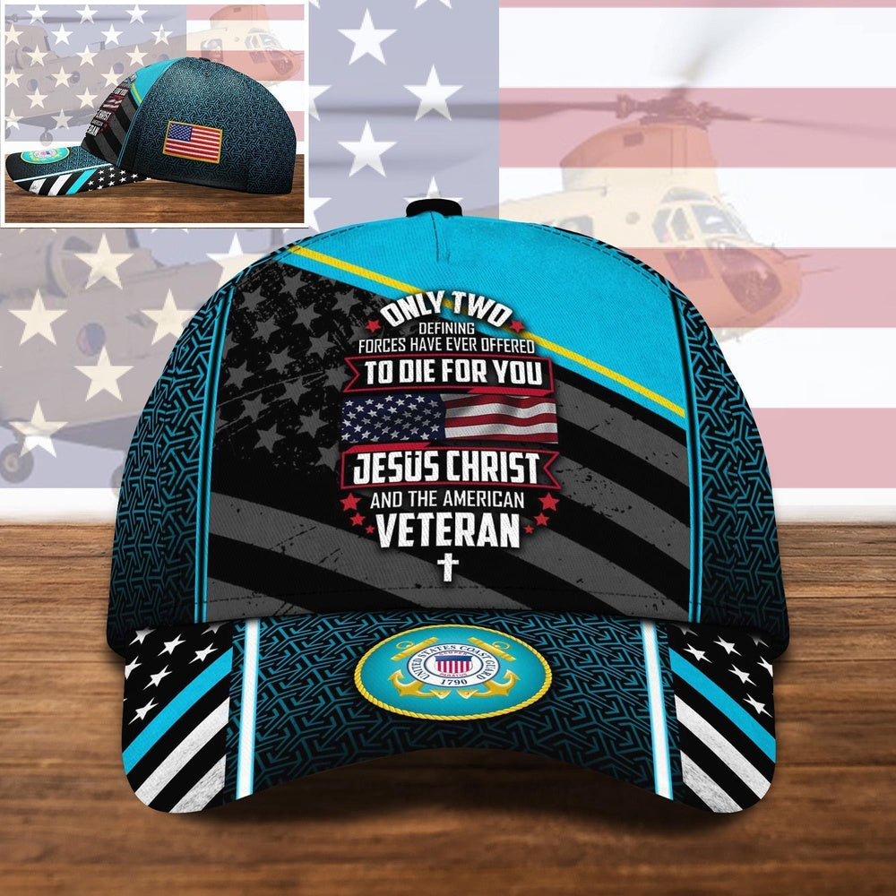 Veteran Cap, Us Coast Guard Jesus Christ And The American Veteran Cap